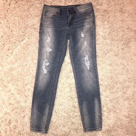 Articles of Society Sarah Distressed Skinny Jeans - Picture 2 of 8